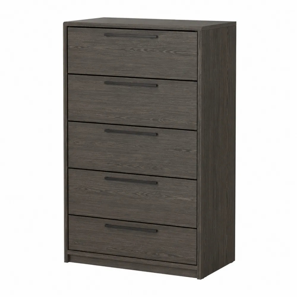 Komoda z 5 szufladami MDF Ciemny Dąb
