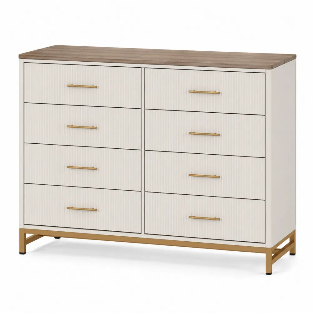 Komoda z 8 szufladami MDF 120x40x85 cm