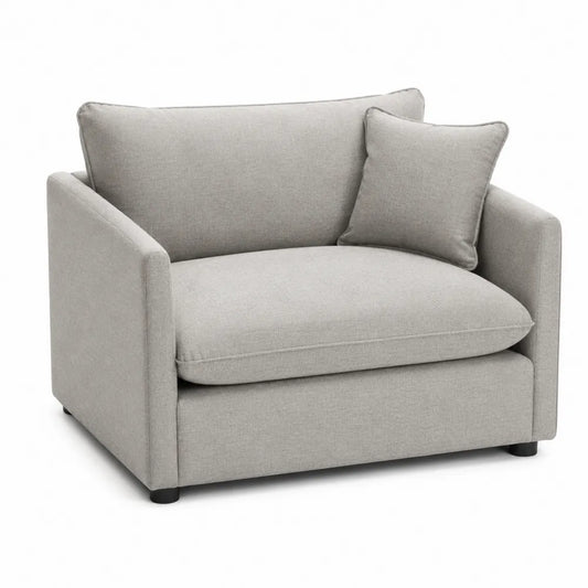 Sofa tapicerowana szara poliester 125x95x85 cm