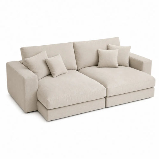 Sofa narożna tkanina poliestrowa 220x150x85 cm