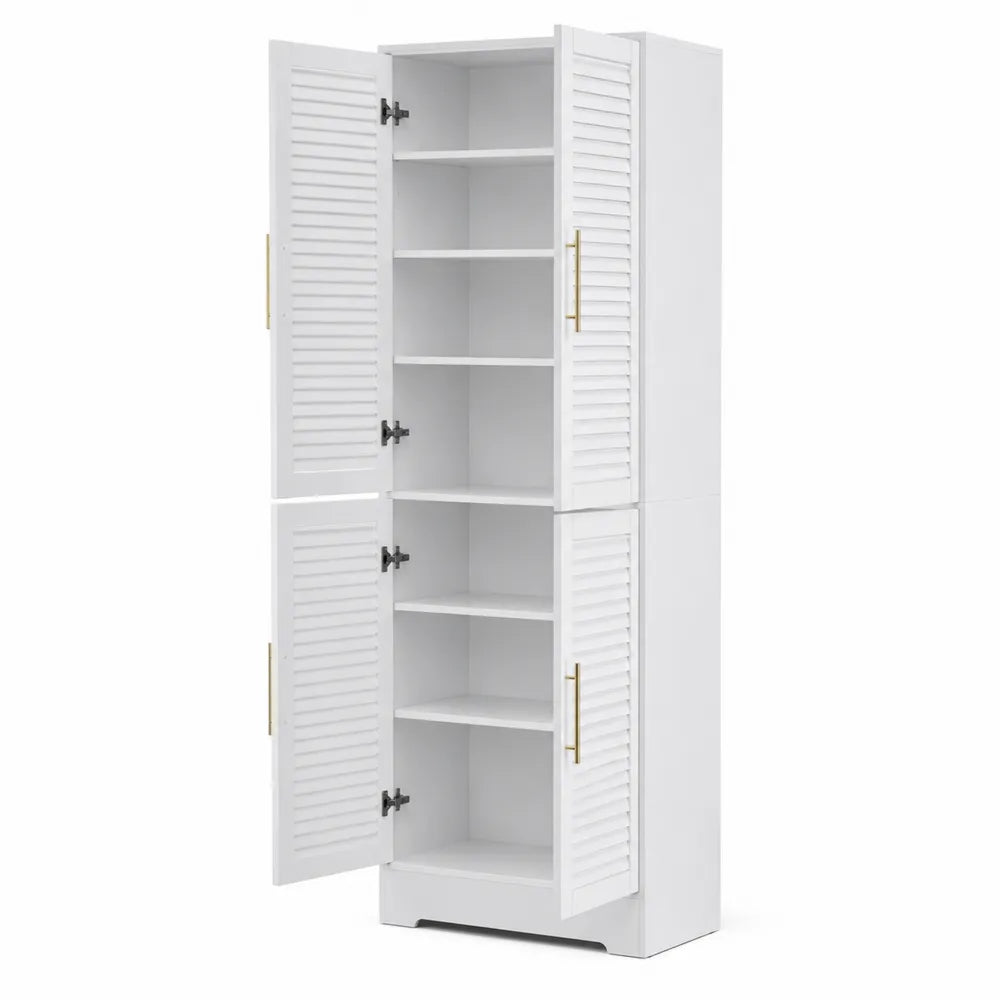 Szafa na buty biała z MDF 180x60x34cm