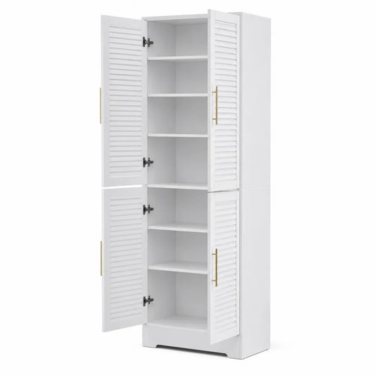 Szafa na buty biała z MDF 180x60x34cm