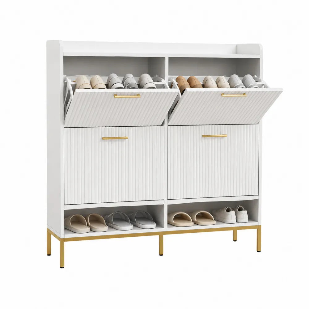 Szafka na buty z MDF i metalu 100x30x100cm