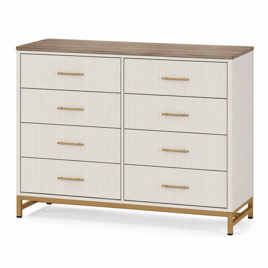 Komoda z 8 szufladami MDF 120x40x85 cm